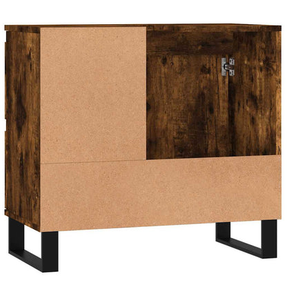 vidaXL Badschrank Räuchereiche 65x33x60 cm Holzwerkstoff