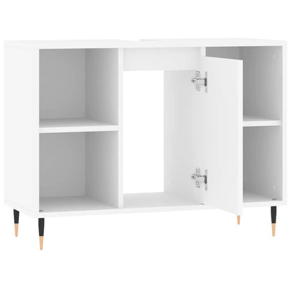 vidaXL Badschrank Weiß 80x33x60 cm Holzwerkstoff