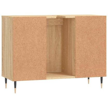 vidaXL Badschrank Sonoma-Eiche 80x33x60 cm Holzwerkstoff