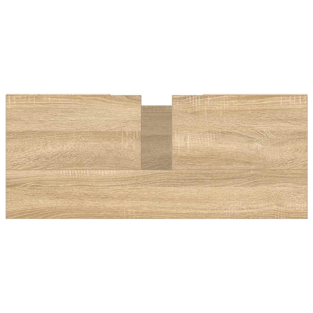 vidaXL Badschrank Sonoma-Eiche 80x33x60 cm Holzwerkstoff