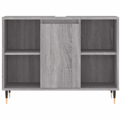vidaXL Badschrank Grau Sonoma 80x33x60 cm Holzwerkstoff