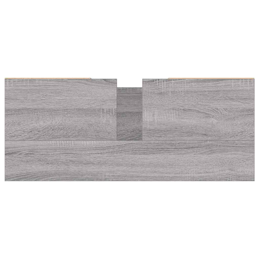 vidaXL Badschrank Grau Sonoma 80x33x60 cm Holzwerkstoff