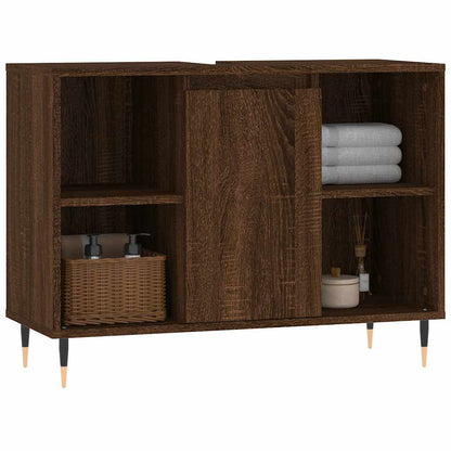 vidaXL Badschrank Braun Eichen-Optik 80x33x60 cm Holzwerkstoff
