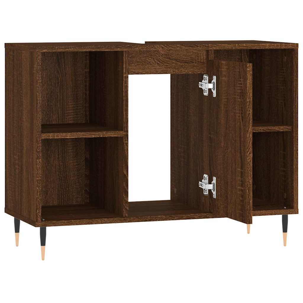 vidaXL Badschrank Braun Eichen-Optik 80x33x60 cm Holzwerkstoff
