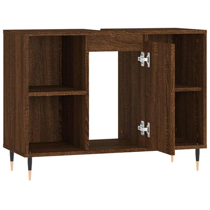 vidaXL Badschrank Braun Eichen-Optik 80x33x60 cm Holzwerkstoff