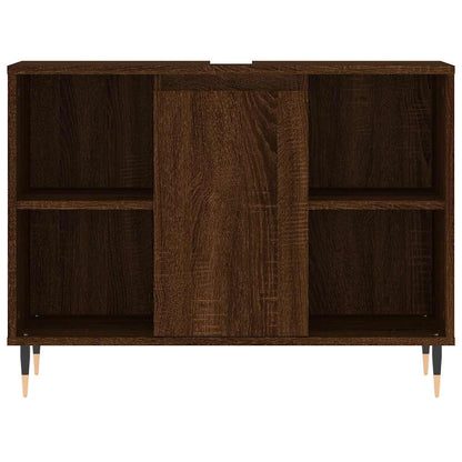 vidaXL Badschrank Braun Eichen-Optik 80x33x60 cm Holzwerkstoff