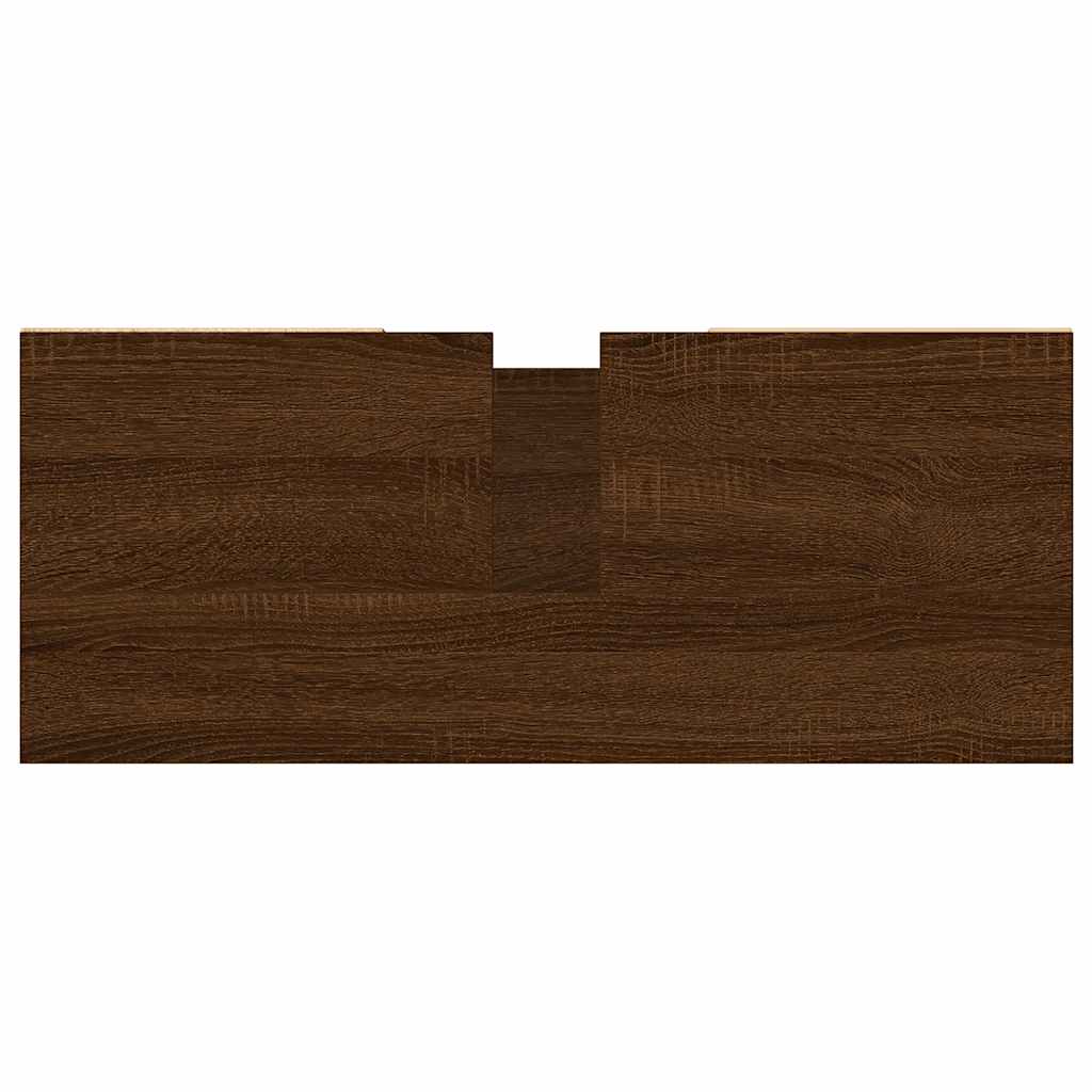 vidaXL Badschrank Braun Eichen-Optik 80x33x60 cm Holzwerkstoff