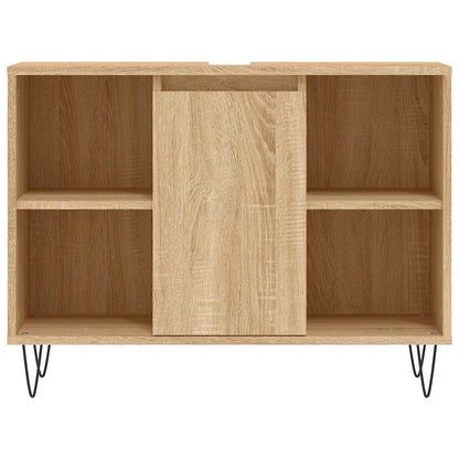 vidaXL Badschrank Sonoma-Eiche 80x33x60 cm Holzwerkstoff