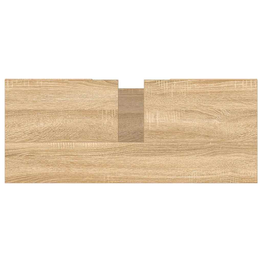 vidaXL Badschrank Sonoma-Eiche 80x33x60 cm Holzwerkstoff