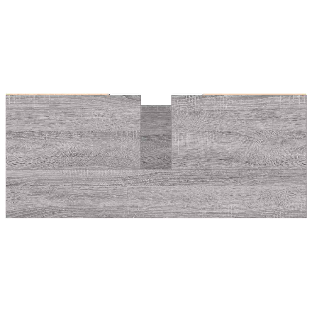 vidaXL Badschrank Grau Sonoma 80x33x60 cm Holzwerkstoff