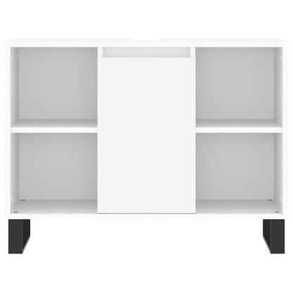 vidaXL Meuble sous lavabo blanc 80x33x60 cm Bois d'ingénierie