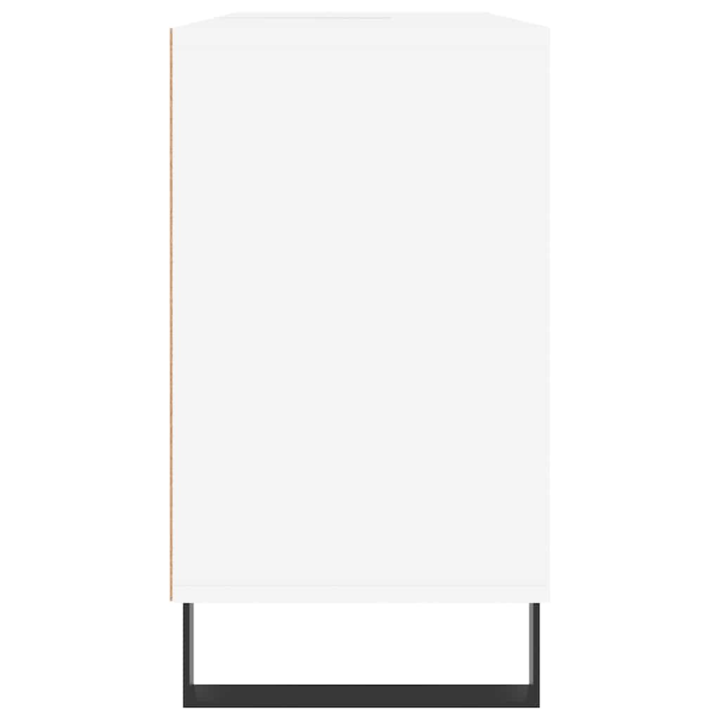 vidaXL Meuble sous lavabo blanc 80x33x60 cm Bois d'ingénierie