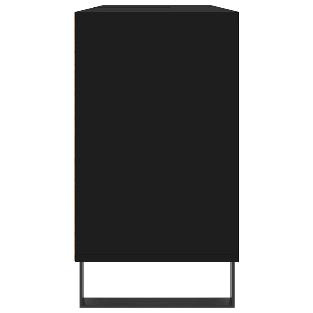 vidaXL Badschrank Schwarz 80x33x60 cm Holzwerkstoff