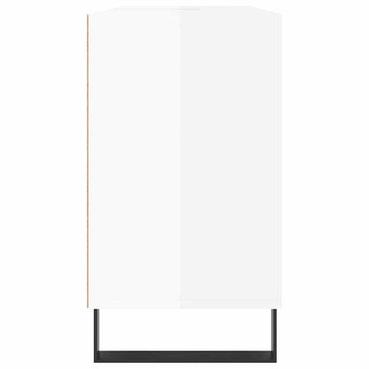 vidaXL Badschrank Hochglanz-Weiß 80x33x60 cm Holzwerkstoff