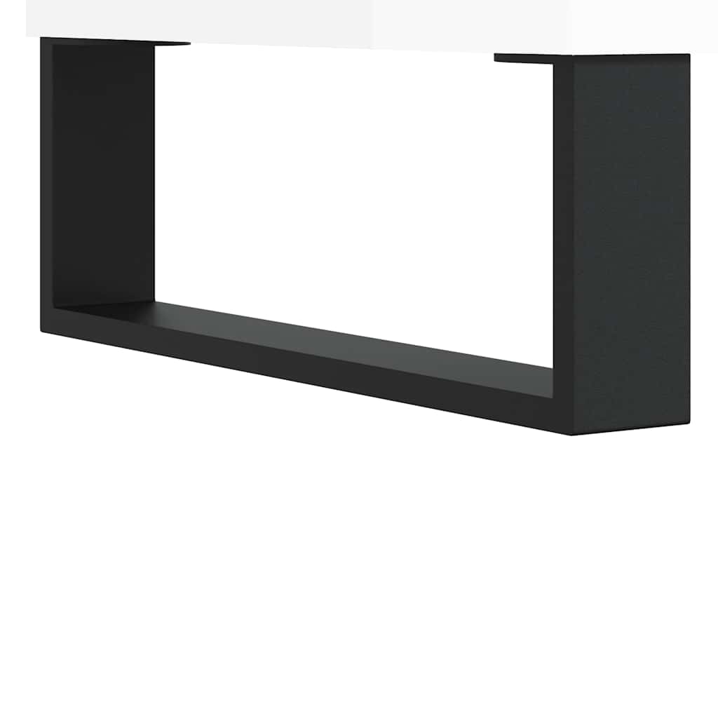 vidaXL Badschrank Hochglanz-Weiß 80x33x60 cm Holzwerkstoff