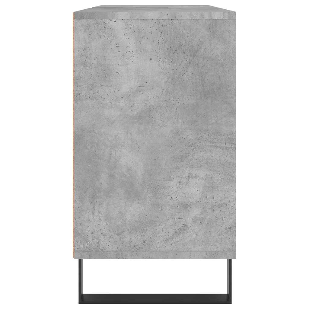 vidaXL Badschrank Betongrau 80x33x60 cm Holzwerkstoff