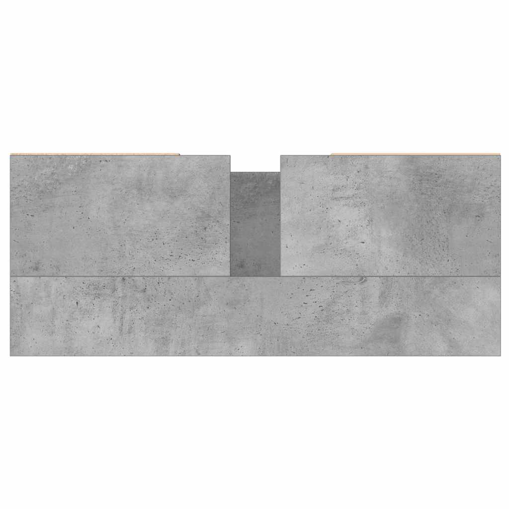 vidaXL Badschrank Betongrau 80x33x60 cm Holzwerkstoff