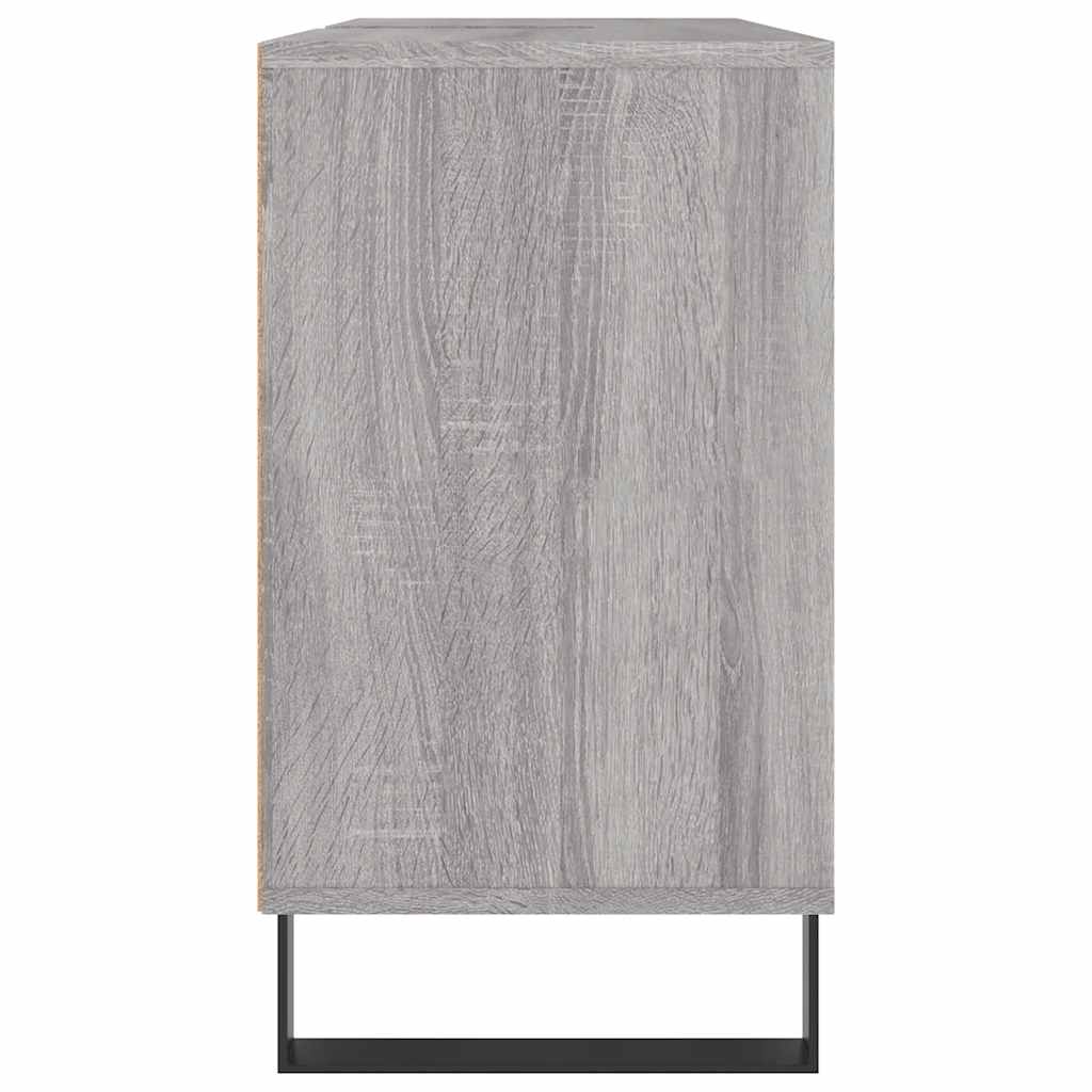 vidaXL Badschrank Grau Sonoma 80x33x60 cm Holzwerkstoff