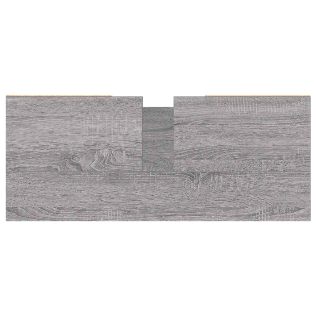 vidaXL Badschrank Grau Sonoma 80x33x60 cm Holzwerkstoff