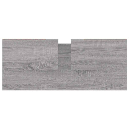 vidaXL Badschrank Grau Sonoma 80x33x60 cm Holzwerkstoff