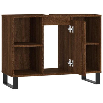 vidaXL Badschrank Braun Eichen-Optik 80x33x60 cm Holzwerkstoff