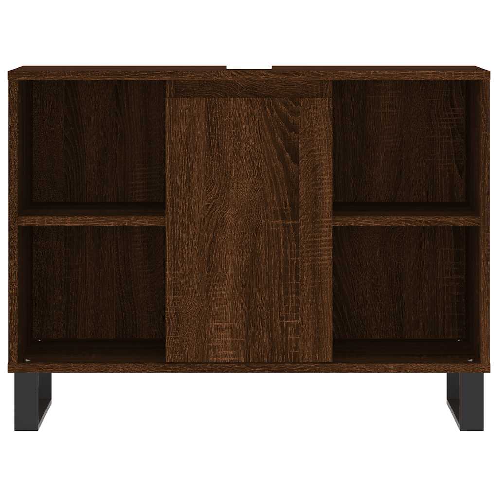 vidaXL Badschrank Braun Eichen-Optik 80x33x60 cm Holzwerkstoff