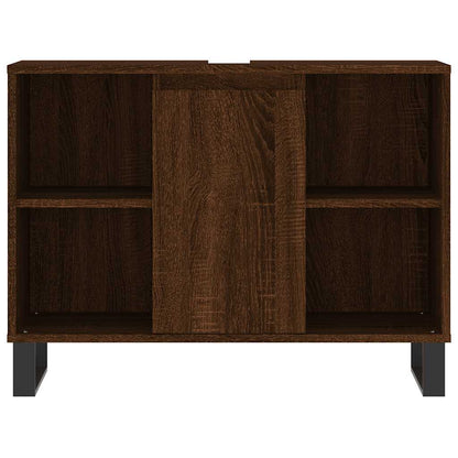 vidaXL Badschrank Braun Eichen-Optik 80x33x60 cm Holzwerkstoff