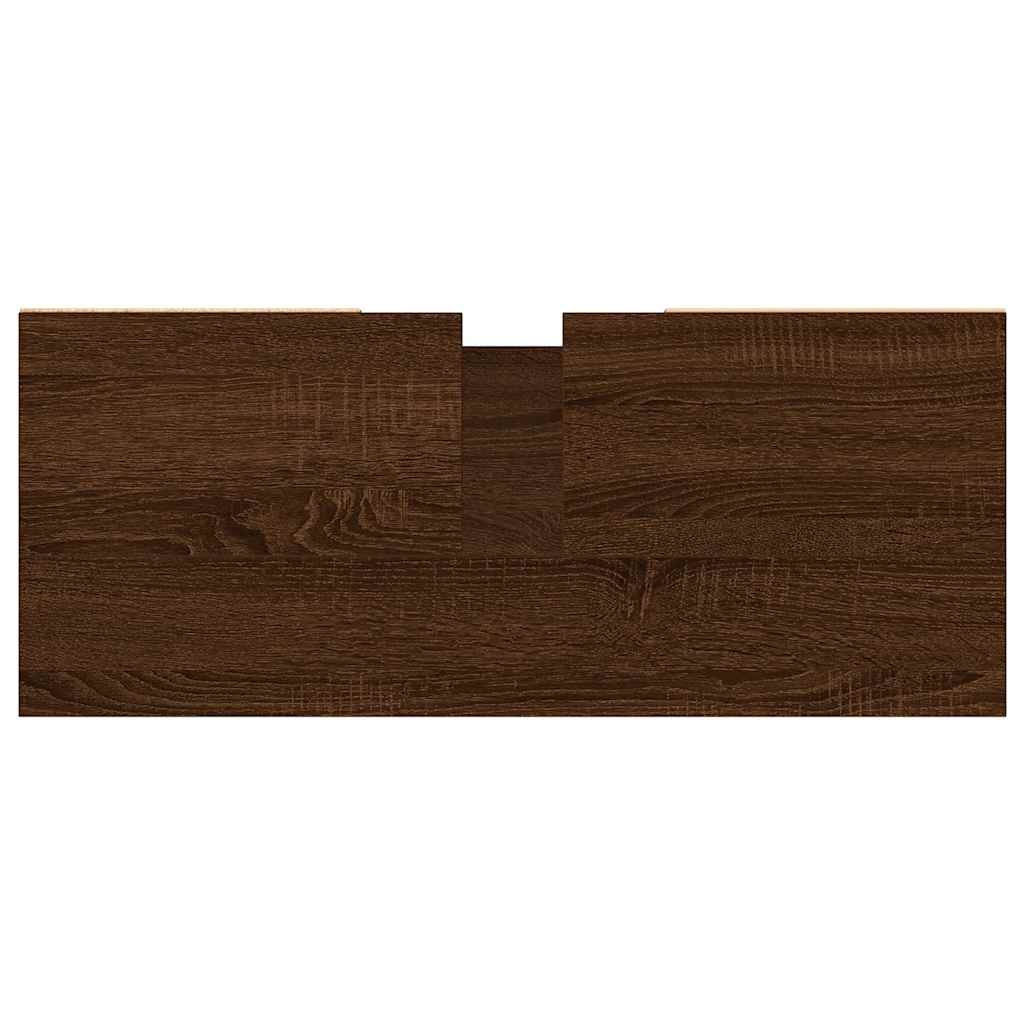 vidaXL Badschrank Braun Eichen-Optik 80x33x60 cm Holzwerkstoff