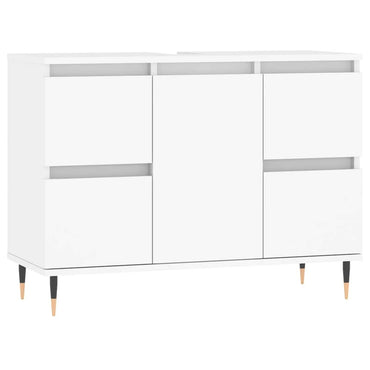vidaXL Meuble sous lavabo blanc 80x33x60 cm Bois d'ingénierie