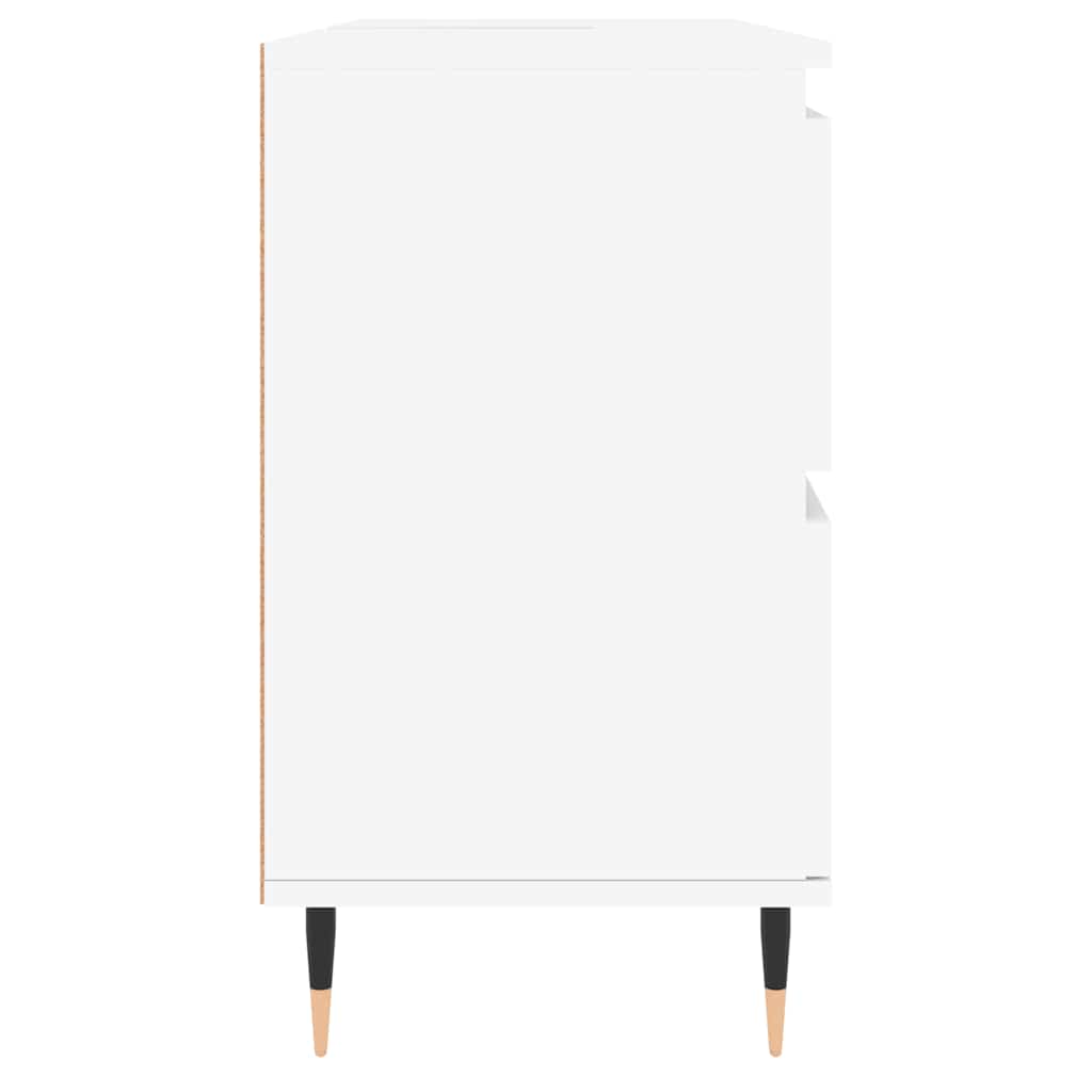 vidaXL Meuble sous lavabo blanc 80x33x60 cm Bois d'ingénierie