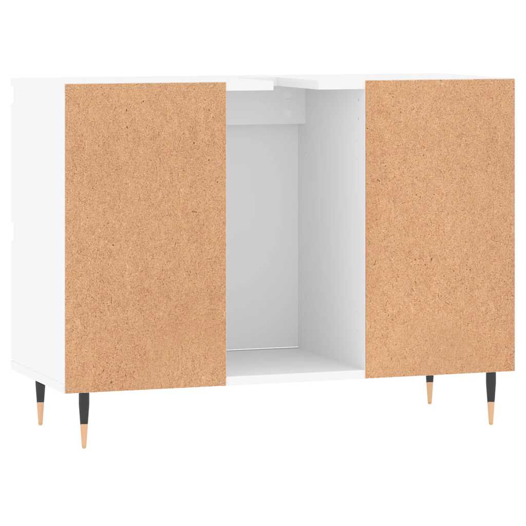 vidaXL Meuble sous lavabo blanc 80x33x60 cm Bois d'ingénierie