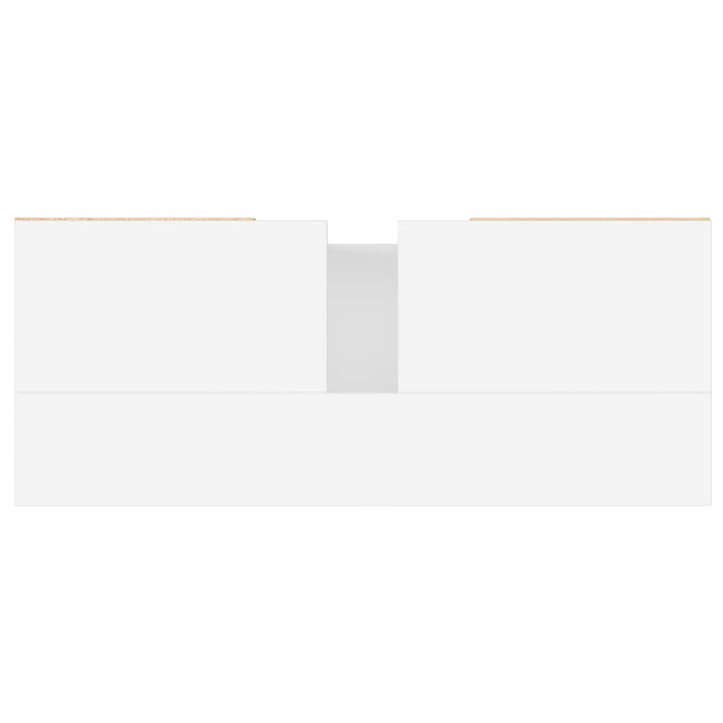 vidaXL Meuble sous lavabo blanc 80x33x60 cm Bois d'ingénierie