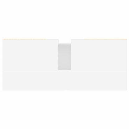 vidaXL Meuble sous lavabo blanc 80x33x60 cm Bois d'ingénierie