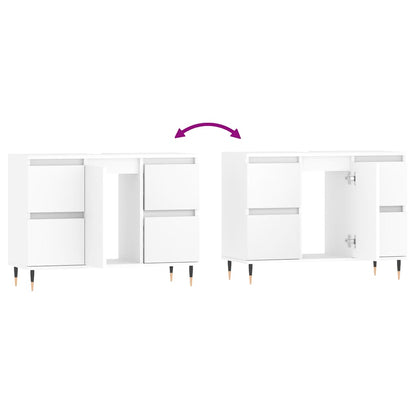 vidaXL Meuble sous lavabo blanc 80x33x60 cm Bois d'ingénierie