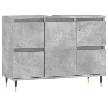 vidaXL Meuble de salle de bain gris béton 80x33x60 cm en bois d'ingénierie