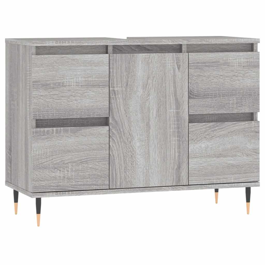 vidaXL Meuble de salle de bain gris Sonoma 80x33x60 cm en bois d'ingénierie