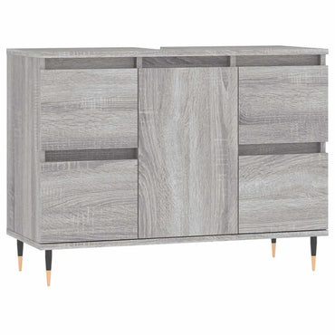 vidaXL Meuble de salle de bain gris Sonoma 80x33x60 cm en bois d'ingénierie