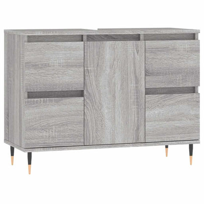 vidaXL Meuble de salle de bain gris Sonoma 80x33x60 cm en bois d'ingénierie