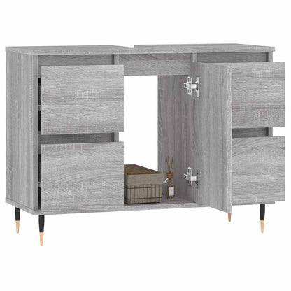 vidaXL Meuble de salle de bain gris Sonoma 80x33x60 cm en bois d'ingénierie