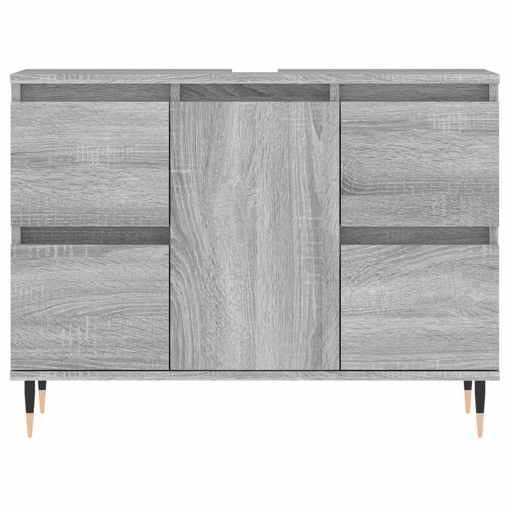 vidaXL Meuble de salle de bain gris Sonoma 80x33x60 cm en bois d'ingénierie