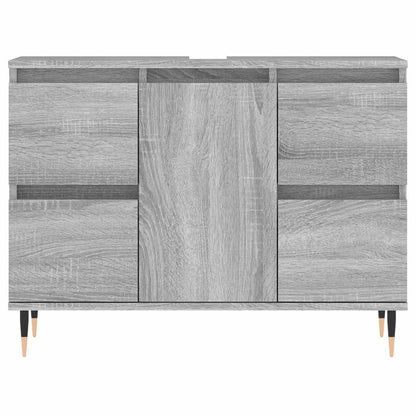 vidaXL Meuble de salle de bain gris Sonoma 80x33x60 cm en bois d'ingénierie
