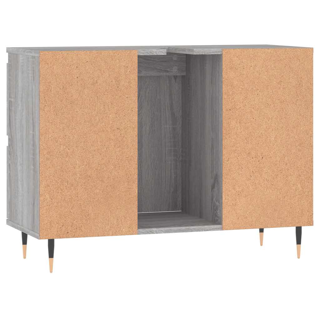 vidaXL Meuble de salle de bain gris Sonoma 80x33x60 cm en bois d'ingénierie