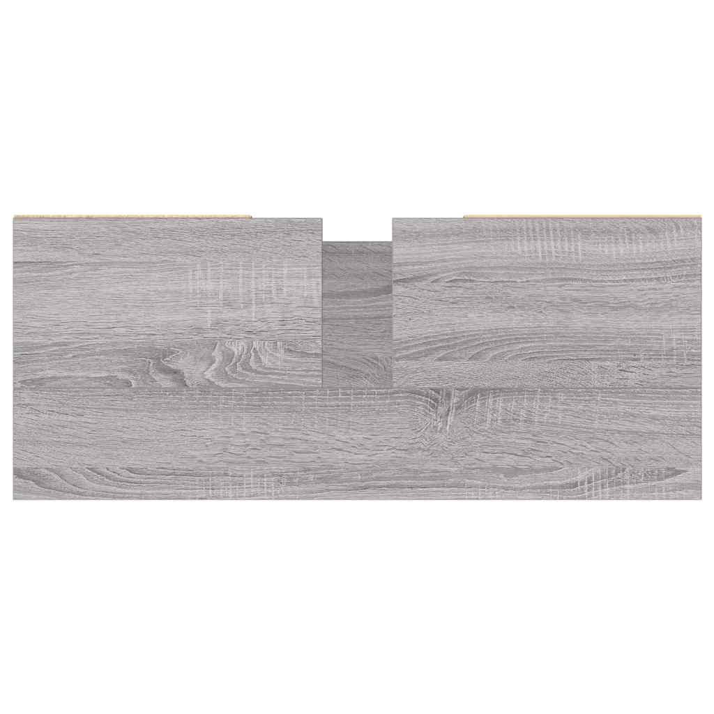 vidaXL Meuble de salle de bain gris Sonoma 80x33x60 cm en bois d'ingénierie