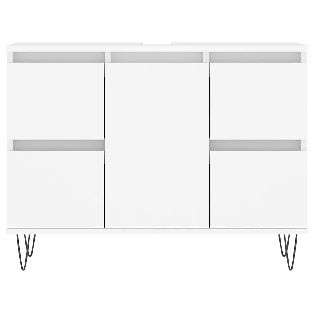 vidaXL Badschrank Weiß 80x33x60 cm Holzwerkstoff