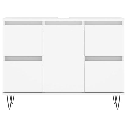 vidaXL Badschrank Weiß 80x33x60 cm Holzwerkstoff