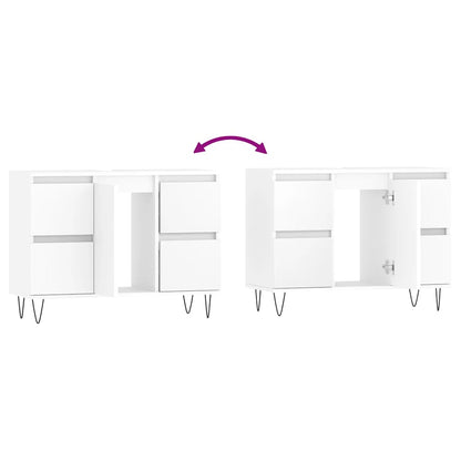vidaXL Badschrank Weiß 80x33x60 cm Holzwerkstoff