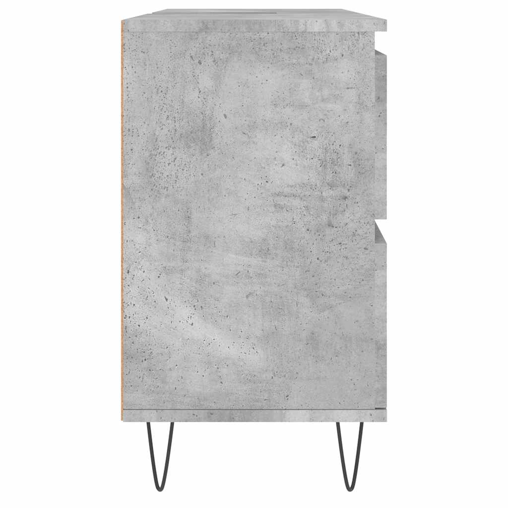 vidaXL Badschrank Betongrau 80x33x60 cm Holzwerkstoff
