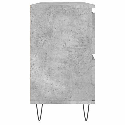 vidaXL Badschrank Betongrau 80x33x60 cm Holzwerkstoff
