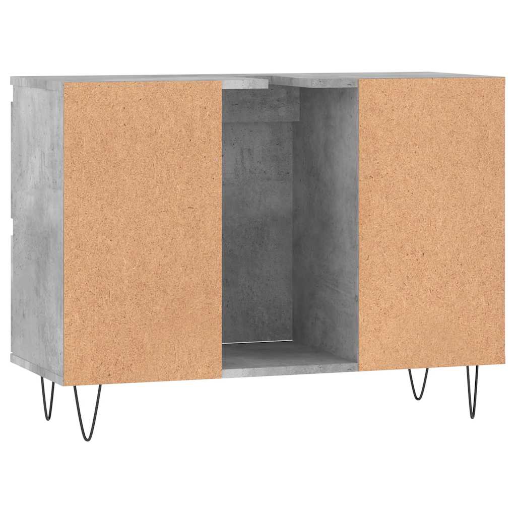 vidaXL Badschrank Betongrau 80x33x60 cm Holzwerkstoff