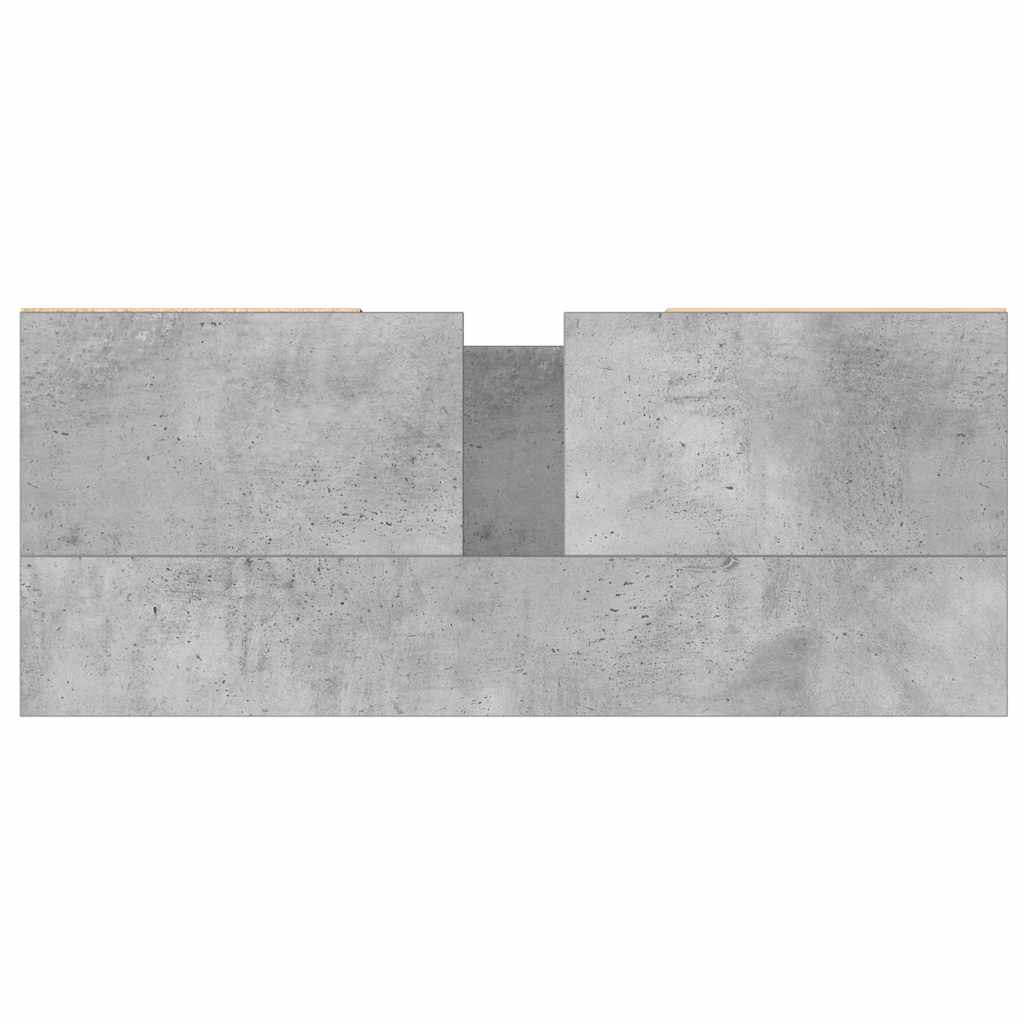 vidaXL Badschrank Betongrau 80x33x60 cm Holzwerkstoff